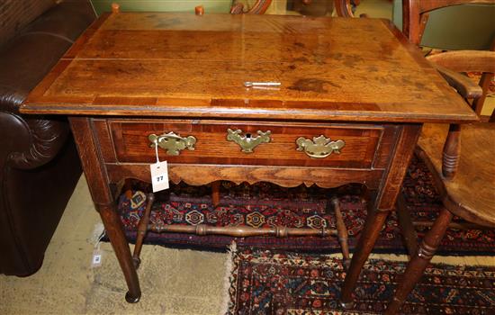 An 18th century oak lowboy